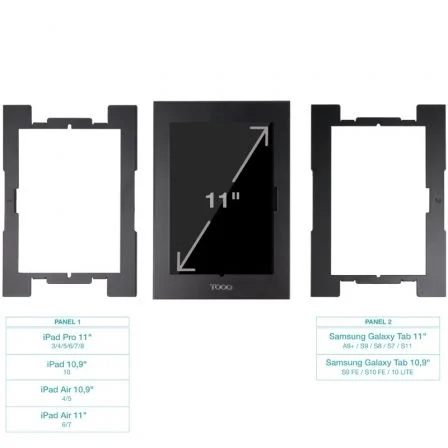 Tooq Marco Antirrobo con Cerradura TQATTE2601-S-B para Tablets de 11 y 10.9 Pulgadas, Negro
